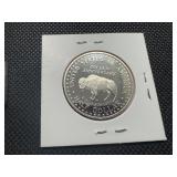 1991S Proof Mt Rushmore Half Dollar and 10 Gram .999 Silver Bar, Pulled from Set