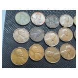 1960 D Over D error + additional wheat cents, D over D VF Condition