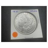 1921 MS+++/+Morgan Dollar, Trace Bag Marks, Typical of MS63/64