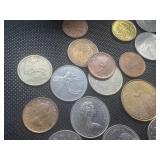 Thirty-Seven International Coins & Currency, (35) Coins and (2) $1 Canadian