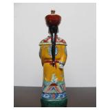 Vintage Signed Oriental Stoneware Standing Figure