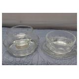 Set of 8 Vintage Glass Bowls and Plates from Avon with Packaging