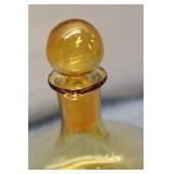 Vintage Amber Glass Decanter with Stopper