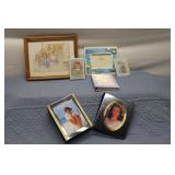 Lot of 2 Vintage Picture Frames and Photo Album