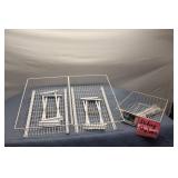 Set of 3 White Wire Sliding Shelves for Storage Solutions