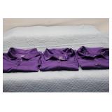 Lot of 4 Cutter & Buck Purple Polo Shirts - Size XL