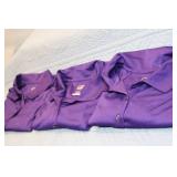 Lot of 4 Cutter & Buck Purple Polo Shirts - Size XL