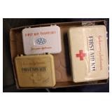 Lot of 3 Vintage Johnson & Johnson First Aid Kits - Travel & Compact Sizes