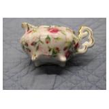 Vintage Floral China Tea Set with Teapot, Cups, and Saucers