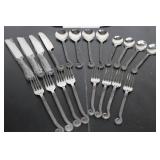 Set of 12 Stainless Steel Flatware Pieces - Forks, Knives, and Spoons