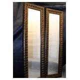 Pair of Vintage Decorative Wall Mirrors with Textured Frames