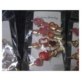 5- 4 pks Heart Hair Clips...