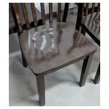 Espresso Wood Dining Chair Set