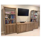 Aspenhome Paxton Three Piece Credenza and Bookshelves Set