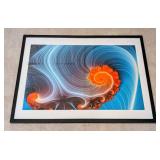 Framed Abstract Blue Lagoon Print