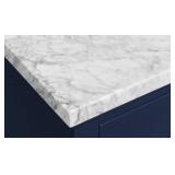 30" Carrara Marble Vanity Top with Backsplash