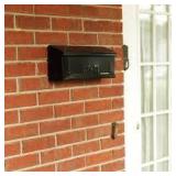 Architectural Mailboxes Townhouse Black, Small, Galvanized Steel, Horizontal, Wall Mount Mailbox