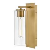 Lark Lane 5-in W 1-Light Satin Brass Transitional LED Wall Sconce-Lacquered Brass