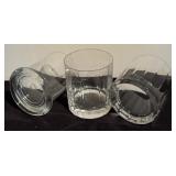 Grouping of Glassware / Beautiful Round Vase and 3 Glasses