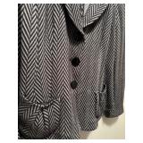 Armani Collezioni Black and Gray Chevron Blazer