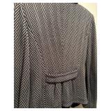 Armani Collezioni Black and Gray Chevron Blazer