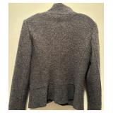 Armani Smokey Gray Collezioni Button Up Stylish Sweater