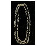 Vintage Necklace Mid Century Italian Chain Link 14K Yellow Gold Necklace