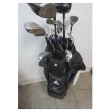 Golf clubs and bag