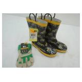 waterproof mucking boots size 1. NEW Western Chief and NEW work gloves