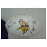 Vikings memorabilia - signed hat and football