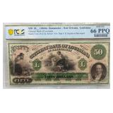 1860's $50 Bill Graded Gem Uncirculated RARE!!!