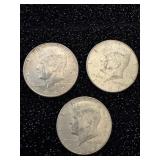 Lot of 3 1967 Kennedy Half Dollars