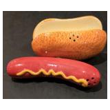 Hot Dog Salt & Pepper Shaker and Potato Serving Dish