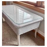 White Wicker Coffee Table