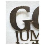 Metal Wall Art Sign - Go Jump In the River