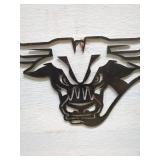 Metal Wall Art - Stylized Bull Head Design