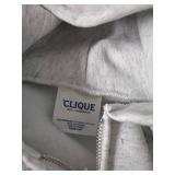 Clique Adult S/P Gray Zip-Up Hoodie