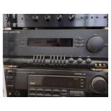 JVC and Harman Kardon Audio Equipment Set Including Receiver and Control Unit