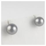 World Wide Imports 11MM Tahitian Pearl Sterling Silver Stud Earrings .