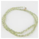 Peridot Faceted Gold Filled Bead Necklace. ***New Old Stock***