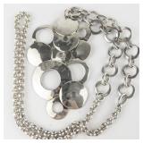 RLM Studio (Robert Lee Morris) Layered Disc Bubble Sterling Silver Pendant Necklace . *** Estimated Replacement Value $250***