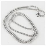 Linx (Italy)  2.2MM sterling Silver Brilliant Snake Chain . 26" Like New!!!