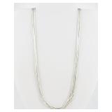 Jay King  Liquid Heishi Sterling Silver Multi-Strand Bead Necklace.