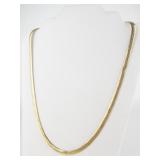 Napier Gold Tone Base Metal Herringbone Necklace & Matching Bracelet.