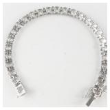 Meda  Stunning CZ Sterling Silver Tennis Bracelet.