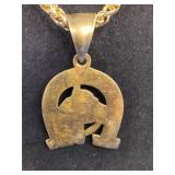 18K Gold Horseshoe Pendent