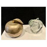 Two Apple Paper Weights