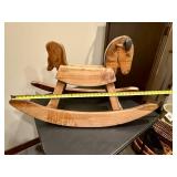 Vintage Wood Rocking Horse