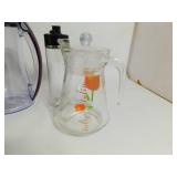 Glass, Plastic Beverage Containers Pitchers Etc