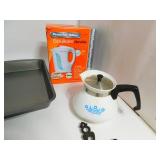 Melon Slicer-Recipe Converter-17 Pc. Camping Set-Stainless Steel Bowl-Diet Scale-Vegetable Steamer-Grater-Coffee Pitcher